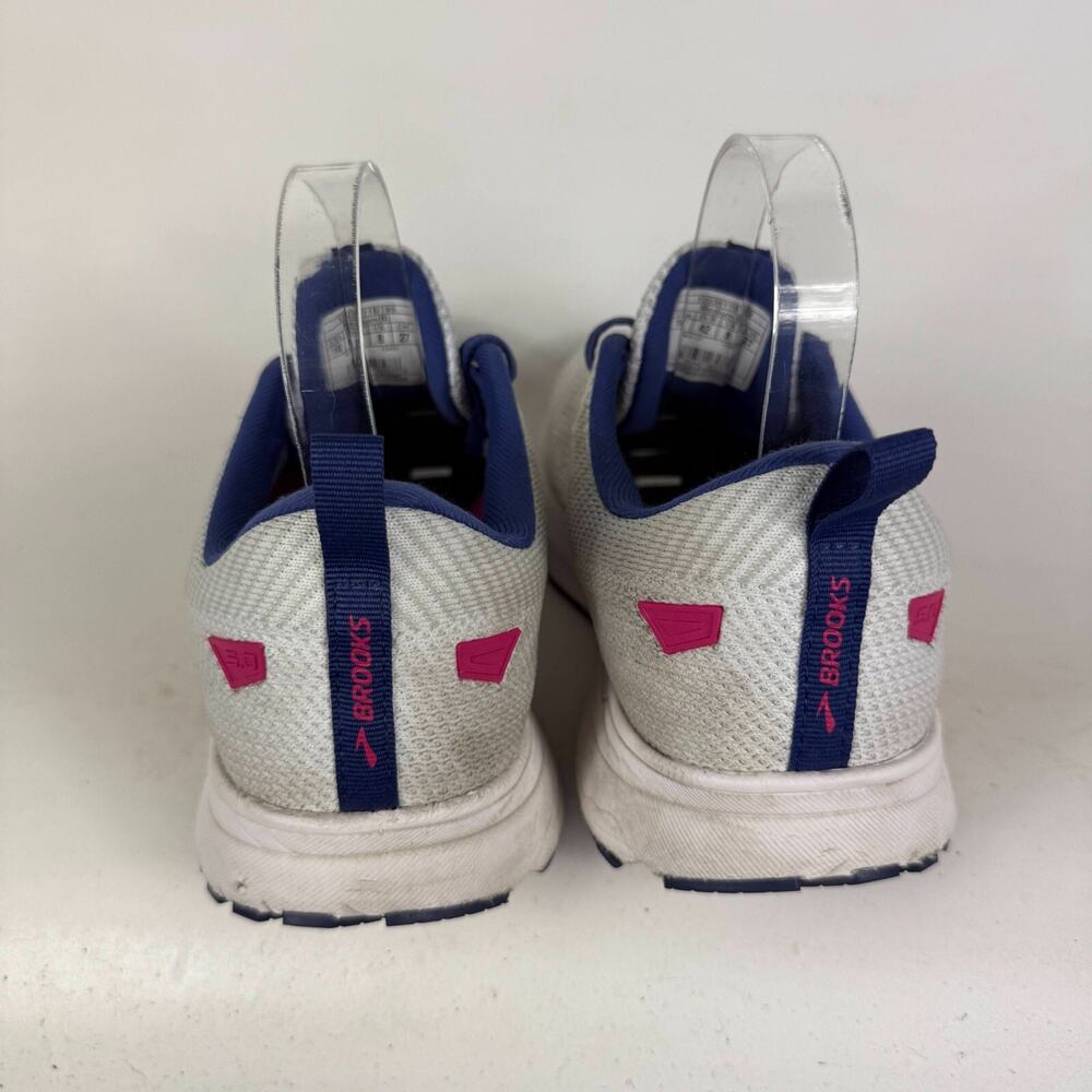Brooks Revel 5 Athletic Shoes Women's 10 White Blue Low Top Running Sneakers - Picture 7 of 10